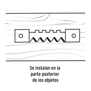 Bolsa con 100 colgadores de 75 mm tipo caimán, FIERO