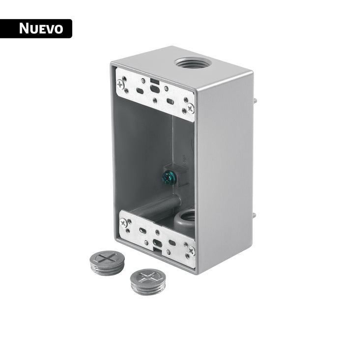 Condulet rectangular 1/2' tipo FS de 3 salidas, VOLTECK
