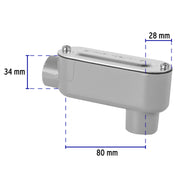 Condulet 1/2' conexión tipo LB, VOLTECK