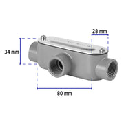 Condulet 1/2' conexión tipo T, VOLTECK