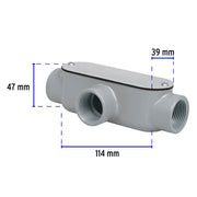 Condulet 1' conexión tipo T, VOLTECK