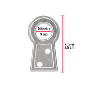 Bolsa con 100 colas de pato #2, 3.5 cm altura, 9 mm ojillo