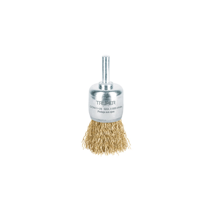 Carda tipo brocha 1-1/8' alambre grueso para taladro, TRUPER