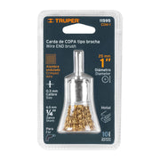 Carda tipo brocha 1' alambre grueso para taladro, TRUPER