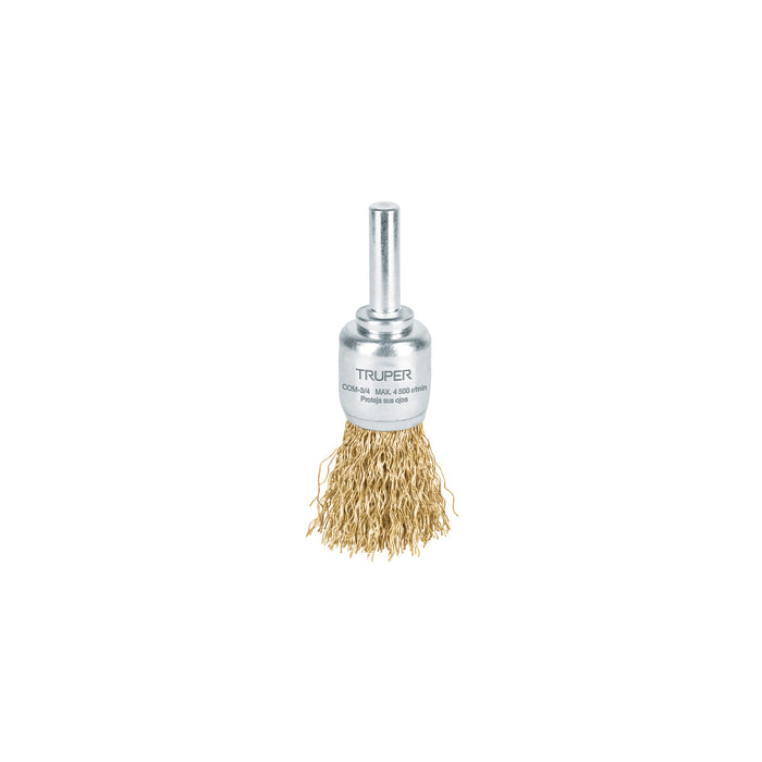 Carda tipo brocha 3/4' alambre grueso para taladro, TRUPER