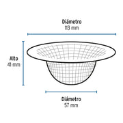 Canastilla malla 3/4' inox para fregadero, FOSET