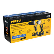 Combo rotomartillo/dest + dest/impacto, 20V, PRETUL