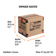 Combo esmeriladora 4-1/2', 700W, discos y flexómetro, PRO