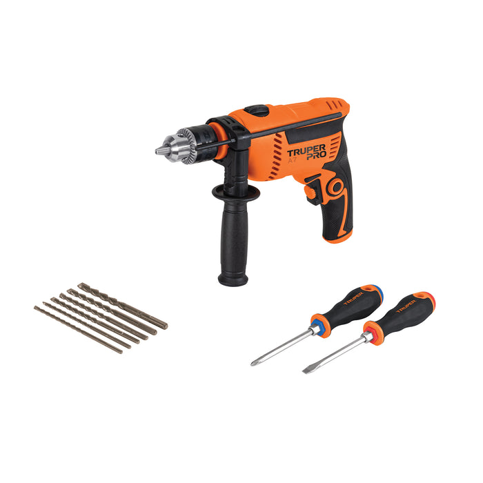 Combo rotomartillo/destornillador 1/2' 650W, 8 acc, PRO