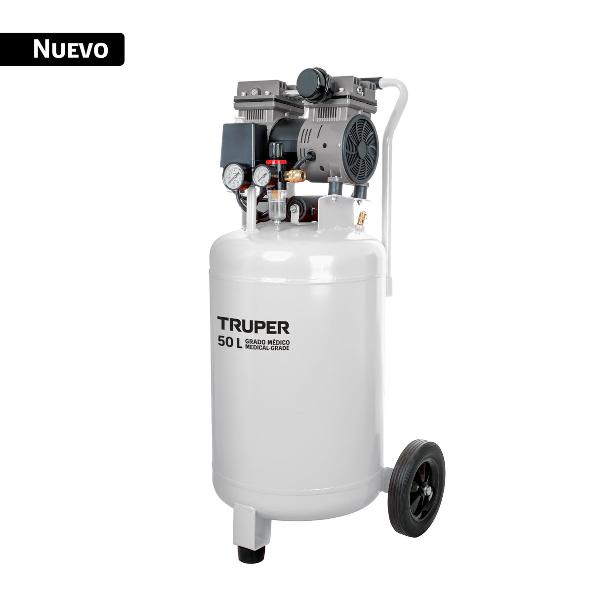 Compresor de aire, silencioso, grado médico,50L, 1HP, TRUPER
