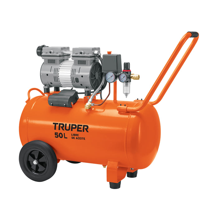 Compresor de aire, silencioso libre de aceite, 50 L, 2 HP