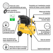 Kit Compresor lub, 20L, manguera y pistola baja,127V, PRETUL