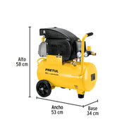 Kit Compresor lub, 20L, manguera y pistola baja,127V, PRETUL