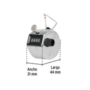 Contador manual de 4 dígitos, PRETUL