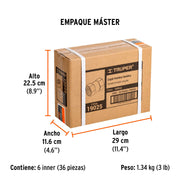 Cople de latón, hembra-hembra, cuerda 1/4' NPT, TRUPER