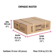 Bolsa con 2 correderas extensión 30 cm p/cajón, ancho 2.5 cm