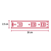 Bolsa con 2 correderas extensión 30 cm p/cajón, ancho 2.5 cm