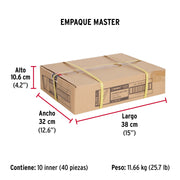Bolsa con 2 correderas extensión 35 cm p/cajón, ancho 2.5 cm
