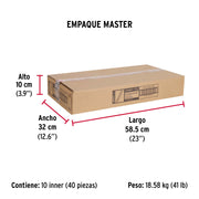 Bolsa con 2 correderas extensión 55 cm p/cajón, ancho 2.5 cm