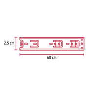 Bolsa con 2 correderas extensión 60 cm p/cajón, ancho 2.5 cm