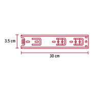 Bolsa con 2 correderas extensión 30 cm p/cajón, ancho 3.5 cm