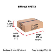Bolsa con 2 correderas extensión 35 cm p/cajón, ancho 3.5 cm