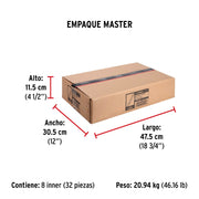 Bolsa con 2 correderas extensión 45 cm p/cajón, ancho 3.5 cm