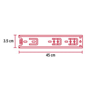 Bolsa con 2 correderas extensión 45 cm p/cajón, ancho 3.5 cm