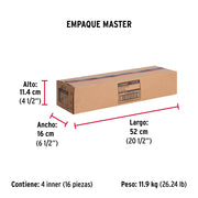 Bolsa con 2 correderas extensión 50 cm p/cajón, ancho 3.5 cm
