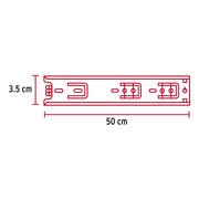 Bolsa con 2 correderas extensión 50 cm p/cajón, ancho 3.5 cm