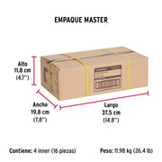 Bolsa con 2 correderas extensión 35 cm p/cajón, ancho 4.5 cm