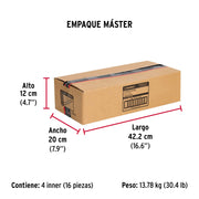 Bolsa con 2 correderas extensión 40 cm p/cajón, ancho 4.5 cm