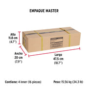 Bolsa con 2 correderas extensión 45 cm p/cajón, ancho 4.5 cm