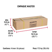 Bolsa con 2 correderas extensión 50 cm p/cajón, ancho 4.5 cm