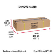 Bolsa con 2 correderas extensión 55 cm p/cajón, ancho 4.5 cm