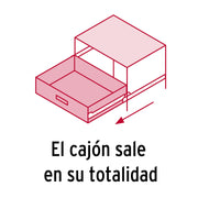 Bolsa con 2 correderas extensión 55 cm p/cajón, ancho 4.5 cm