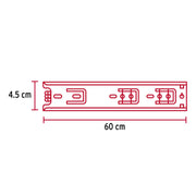 Bolsa con 2 correderas extensión 60 cm p/cajón, ancho 4.5 cm