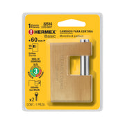 Candado antipalanca 60 mm cuerpo de hierro, HERMEX BASIC