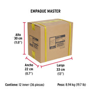 Candado antipalanca 65 mm cuerpo metálico, HERMEX BASIC