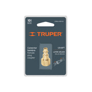 Conector rápido de latón, hembra, cuerda 1/4' NPT, TRUPER