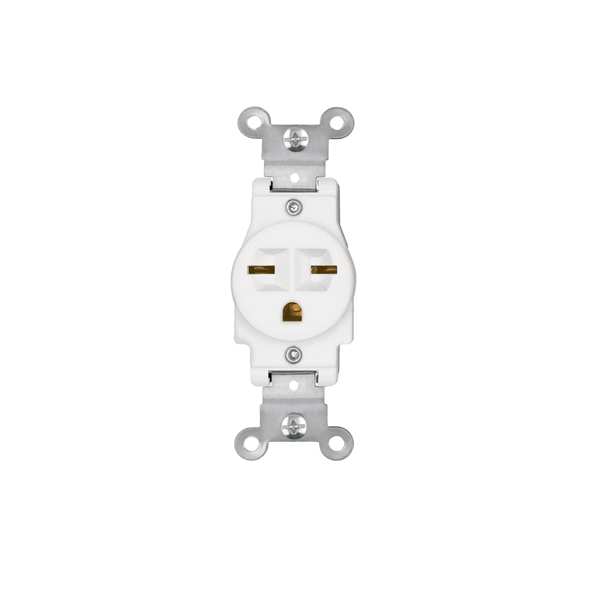 Contacto sencillo, cara de chino, Standard, blanco, VOLTECK