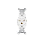 Contacto sencillo, cara de chino, Standard, blanco, VOLTECK