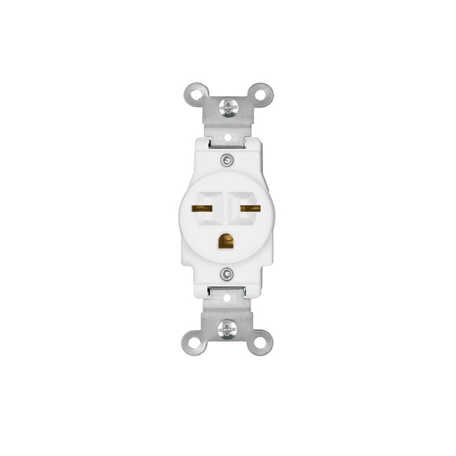 Contacto sencillo, cara de chino, Standard, blanco, VOLTECK