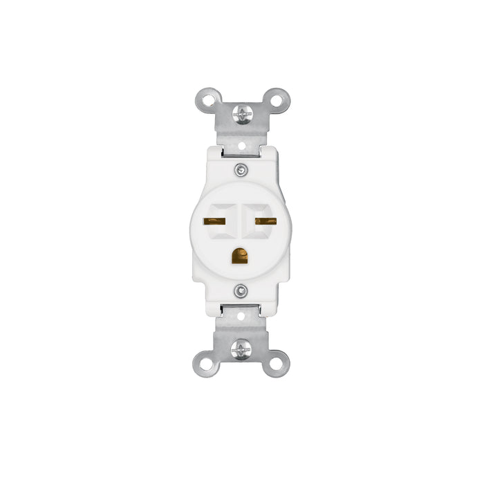 Contacto sencillo, cara de chino, Standard, blanco, VOLTECK