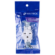 Contacto sencillo, cara de chino, Standard, blanco, VOLTECK