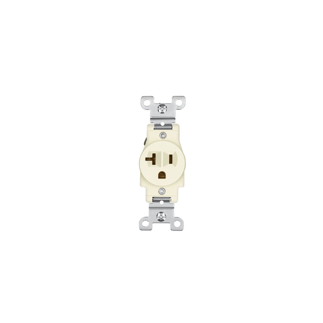 Contacto sencillo, 2 polos 3 hilos, 20 A, Standard, marfil