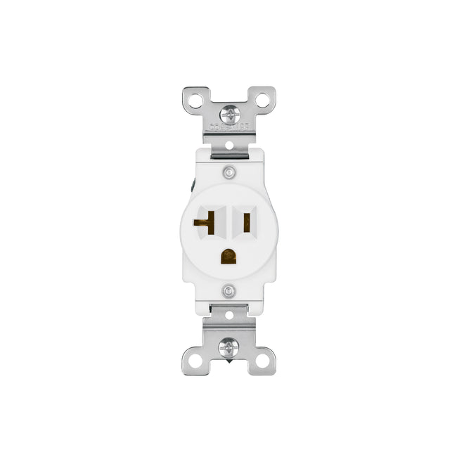 Contacto sencillo, 2 polos 3 hilos, 20 A, Standard, blanco
