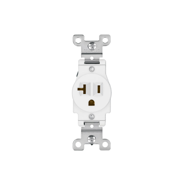 Contacto sencillo, 2 polos 3 hilos, 20 A, Standard, blanco