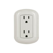Contacto de sobreponer dúplex 2 polos+ tierra, ABS, VOLTECK