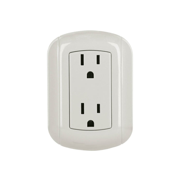 Contacto de sobreponer dúplex 2 polos+ tierra, ABS, VOLTECK